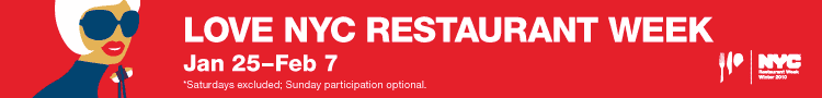 Love NYC Restaurant Week Winter Jan 25 - Feb 7